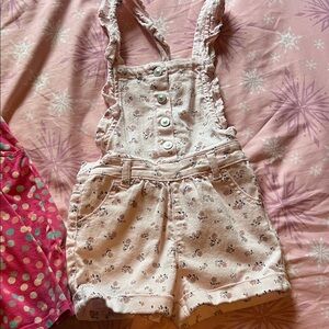 Floral Pink Ruffle Romper